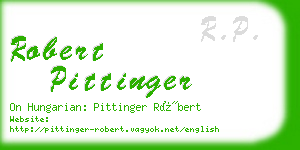 robert pittinger business card